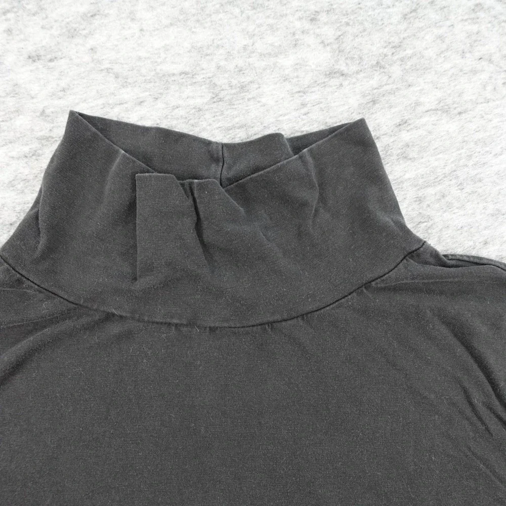 Anthropologie T.la Top Womens Large Black Turtleneck Long Sleeve Casual Pullover_2